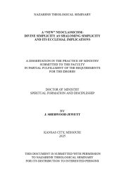 A "New" Neoclassicism: Divine Simplicity as Shaloming Simplicity and Ecclesiatical Implications