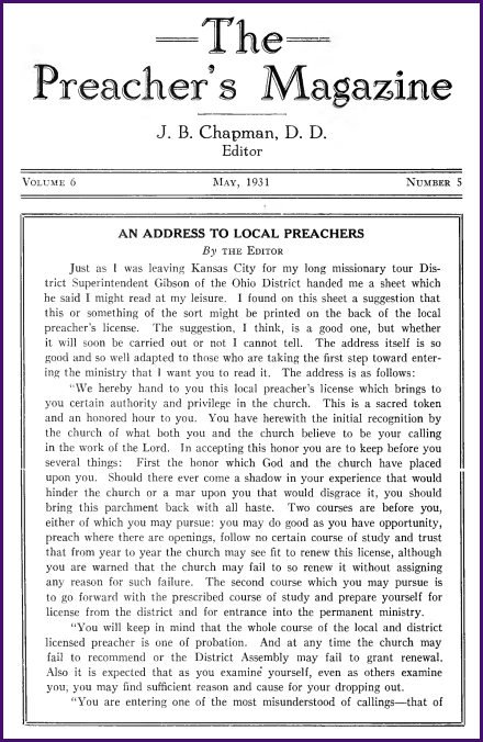 Cover of Preacher's Magazine